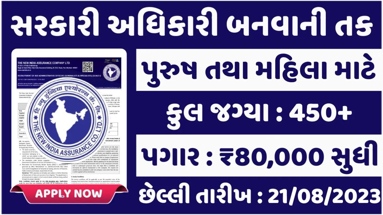 NIACL AO Recruitment:ન્યુ ઈન્ડિયા એશ્યોરન્સમાં ભરતી