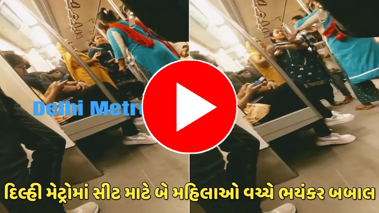 VIDEO:'તારા બાપની મેટ્રો છે...',દિલ્હી મેટ્રોમાં સીટ માટે બે મહિલાઓ વચ્ચે ભયંકર બબાલ,વીડિયો થયો વાયરલ